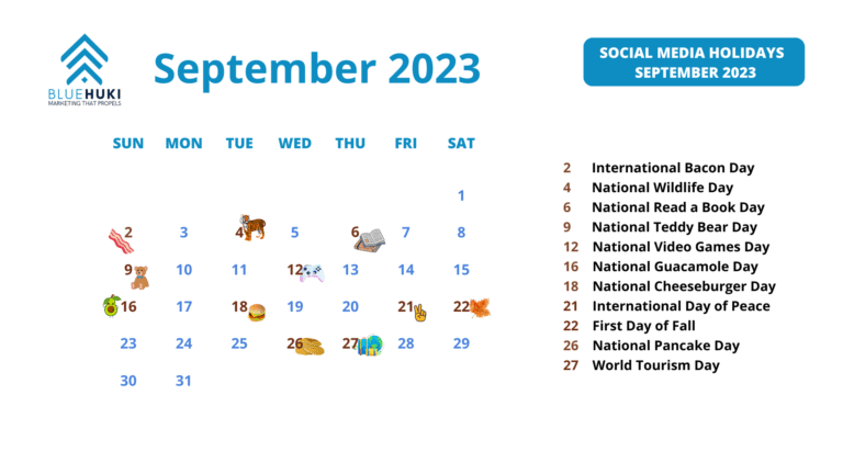 FREE September 2023 Social Media Content Calendar Ideas!
