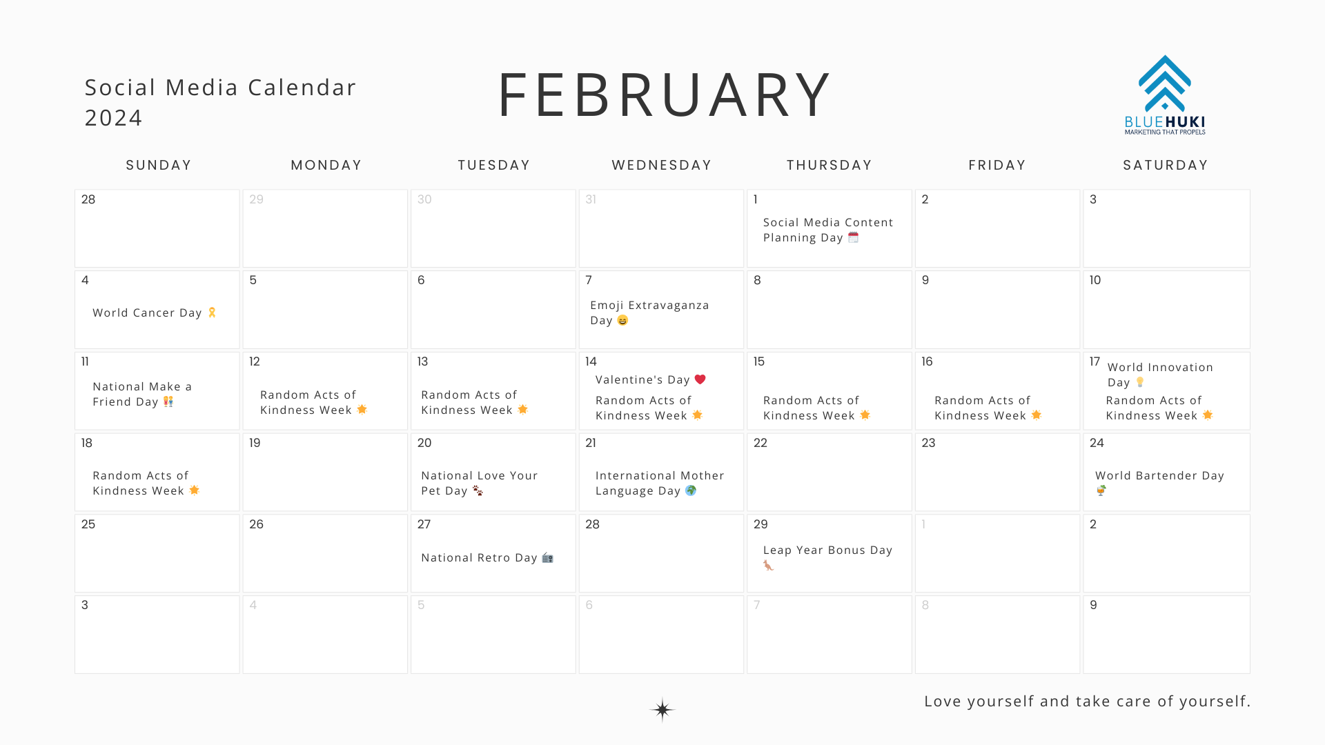 February 2024: Your Social Media Success Roadmap - BlueHuki Digital ...